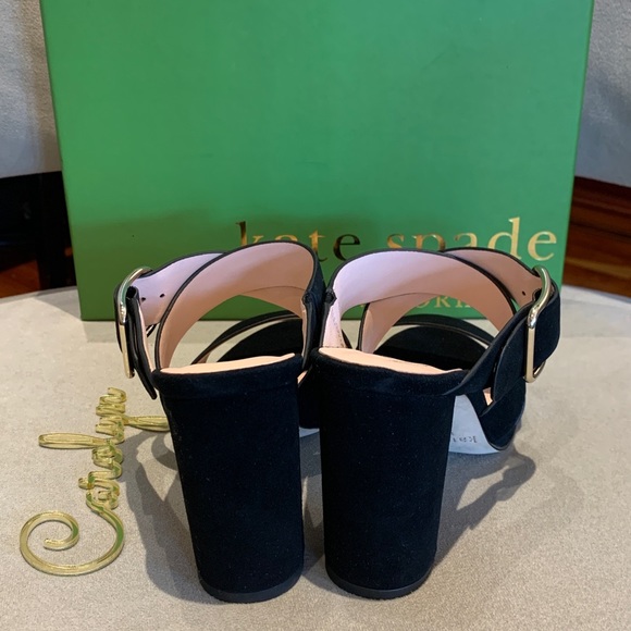Brand New Kate Spade Orchid Suede Block Heel Sandal - Picture 6 of 6